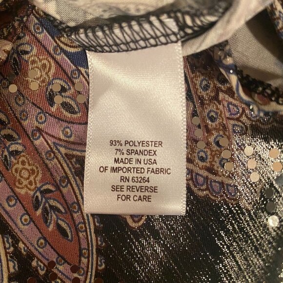 DB Established 1962 Metallic Blouse  - Size XL - Picture 7 of 8